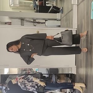 Casual knit set. Charcoal grey